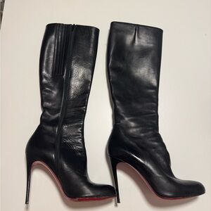 Christian Louboutin Black Leather Boots